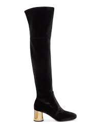 Black And Gold Boots Prada Black Gold Square Over The Knee Boots Vergle Over The Knee Boots Boots Knee Boots