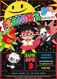 Ryan S World Toys Review Birthday Invitation Oscarsitosroom Birthday Invitations Printable Birthday Invitations Birthday Party Invitations Printable