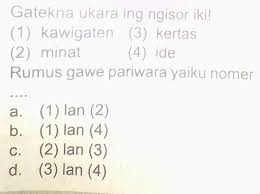 Perlu anda ingat setiap nomor tetap ada peluang untuk keluar. Rumus Gawe Pariwara Yaiku Nomor 1 Kawigaten2 Minat3 Kertas5 Idedijawab Ya Aku Butuh Dijawab Brainly Co Id