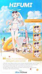 Student Intro - Hifumi (Swimsuit)] Introducing Hifumi who visited the  summer beach with a new look. : r/BlueArchive