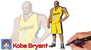 An adidas los angeles lakers size 48 manufacturing tag appears on the jersey's left front tail. How To Draw Kobe Bryant Step By Step Easy Drawing Tutorial Youtube