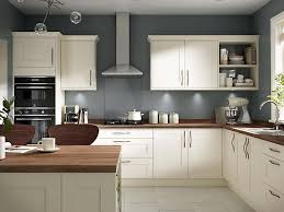 Goodhome stevia & garcinia gloss white slab tall appliance & larder clad on end panel (h)2400mm (w)610mm. Cream Kitchens Cream Kitchen Cabinets Units Wickes