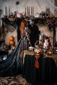 Moody tones and hints of gold perfectly complement notable references in. 10 Halloween Wedding Ideas For A Gothic Celebration