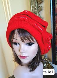 Beret Basque Hat Hand Knitted