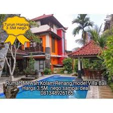 Bukan hanya sebagai sarana olahraga, kolam renang pun bisa menjadi tempat untuk bersantai bersama dengan keluarga. Rumah Mewah 5kt 5km Kolam Renang Tengah Kotamadya Murah Model Villa Bali Di Pontianak Tribunjualbeli Com