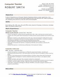 Computer Teacher Resume Samples Qwikresume