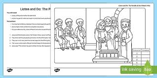 Mark 12:41 (niv) jesus sat down opposite the place where the offerings were put and watched the crowd putting their. Catholic Listen And Do Widow S Mite Teacher Made