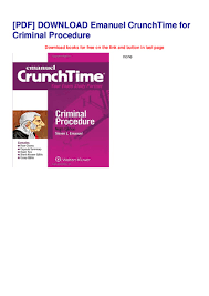 Pdf Download Emanuel Crunchtime For Criminal Procedure