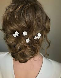 Hair accessories for women and girls. Accessories White Rose Hair Pins Gypsophila Bridal Hair Flower Flower Accessories Real Touch Flower White Wedding Bridesmaid Small Flowers Prom Hair Hair Accessories