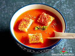 I love using whole peeled tomatoes or crushed tomatoes. Tomato Soup Recipe With Fresh Tomatoes Swasthi S Recipes