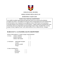 Maybe you would like to learn more about one of these? Borang Soal Selidik Pam Done