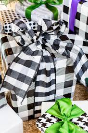 Black And White Buffalo Plaid Ribbon My Simply Decorated Christmas Tree Christmas Tree Decorating Themes Buffalo Plaid Ribbon Christmas Tree Decorations