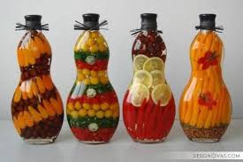27 Ways To Decorate Home With Fruits And Veggies Decoration Fruits Kitchen Vegetables Awesome Bottles Decoration Decorated Jars Decorated Bottle