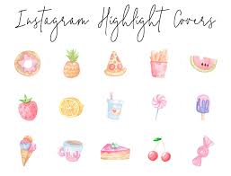 Instagram Story Highlight Icons 16 Cute Pastel Watercolor Etsy In 2020 Blog Branding Kit Blog Branding Story Highlights