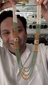 Aquamarine gold POLKI necklace , WhatsApp 7838119986, FREE COD IN INDIA ,  FREE 🎁 GIFT , Shop : C-115 Lajpat Nagar 1 New Delhi , Shop online  www.osrjewellers.com , #osrjewellers #jewellery #polki ...