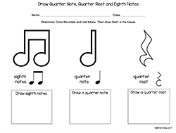 Rhythm Drawing Coloring Notes Beth S Notes Notes Tangram Printable Rhythms