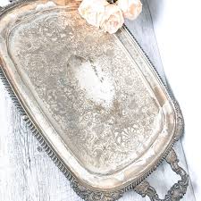 Vtg silver plate server's tray. Ornate Platters For Hire China Hire The Vintage Kitchen