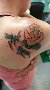 Rose And Dragonfly Tattoo Butterfly Tattoo Tattoos Rose Tattoos