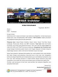Surat penawaran layanan adalah salah satu jenis surat resmi yang diterbitkan oleh pelaku usaha atau perusahaan yang intinya adalah menawar. Proposal Penawaran Hr Arsitektur Pdf