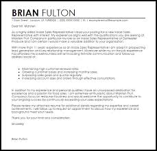 Inside Sales Representative Cover Letter Sample Cover Letter Templates Examples