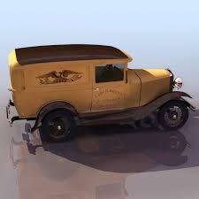 Ford Model A Business Coupe 3d Model 3ds Files Free Download Ford Models 3d Model Coupe