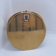 Stratton Initial Letter Changer Vintage Ladies Powder Compact