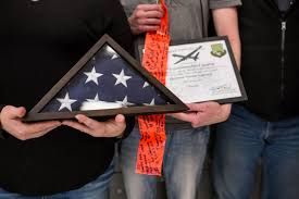 Flag display case exle for a flown over bagram flag res congressman austin scott custom rectangle flag marine maverick. U S Air Force Flies Flag In Buckle S Honor