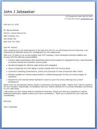 Advertising Account Executive Cover Letter Sample Sample Resume Cover Letter Cover Letter For Resume Job Cover Letter