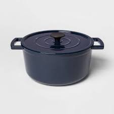 5qt Cast Iron Round Dutch Oven Threshold In 2020 Dutch Oven Enamel Dutch Oven Cast Iron Bakeware