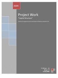 This area also encompasses the credit and collections policies for the company's customers, to ensure the. Captial Structure Project In Reliance Capital Structure Economics