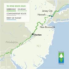 The total straight line flight distance from maryland to new jersey is 149miles. Designated Trails In New Jersey