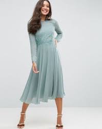 Asos Embellished Long Sleeve Tassle Midi Dress Evening Midi Dress Modest Evening Dress Fantastic Clothes
