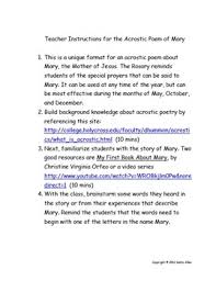 A Rosary Poem For Mary Mother Of God By Kathy S Christian Kids Corner
