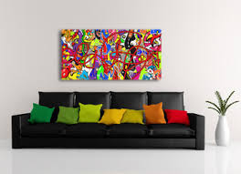 We have created a range of wallart tailored to the modern home. Funky Modern Landscape Abstract Wall Art Entitled Feeling Fine And Dandy Large Abstract Canvas Wall Art For The Modern Home By Super Duper Contemporary Artist Sam Freek