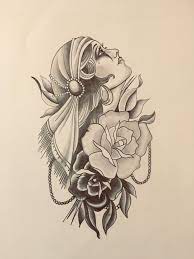 Name (required) mail (will not be published) (required) word verification * time limit is exhausted. Gypsy Girl Tattoo Design I Did At Work Drawing
