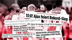 O feyenoord ajax vai ser transmitido ao vivo em direto na televisão, sporttv5. Niet Alleen Het Record Van Ajax Gaat De Wereld Over Ook De Zelfspot Bij Vvv Nos
