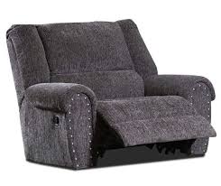 Bliss chaise chaise lounge chair for indoor applications. Trent Gray Chenille Recliner With Nailhead Trim Big Lots Recliner Chair And A Half Upholstered Chaise Lounge