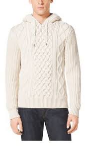 * product specification 100% acrylic. Michael Kors Michl Kors Cable Knit Cotton Blend Hoodie 395 Michael Kors Lookastic