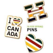 Hbc Pins Show Your Stripes With Pride On Your Lapel Tote Or Bag Hudsonsbay Iheartcanada Pins Stripestudio Hudson Bay Blanket Hudson Bay Company Stripes