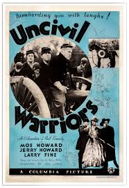 Black and white reworked movie poster for the modern home. Lot Detail Uncivil Warriors One Sheet Movie Poster From 1935 Owned By Moe Howard