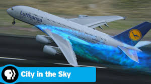 It may be a little sad that aircraft don't fly faster, but compared to other travel options like boats or cars, flying is a dream. World S Biggest Passenger Plane Takes Off City In The Sky Pbs Youtube