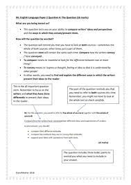 2 section b b (i). New Aqa Gcse English Language Revision Paper 2 Question 4 Teaching Resources