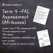 grade 1 fal fat term 4 afrikaans teacha