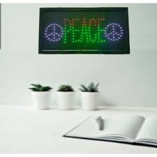 Amazon com white lighted peace sign wreath lighted peace. Light Up Peace Signs Wayfair