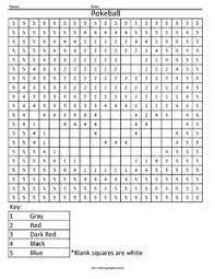 Pokemon Color By Number Coloring Squared Color By Number Printable Color By Numbers Alphabet Coloring Pages