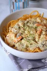 Onctueuse Creme Parfumee A L8 8ail Recettes De Cuisine Spaghetti Aux Crevettes Sauce Cremeuse Aux Champignons