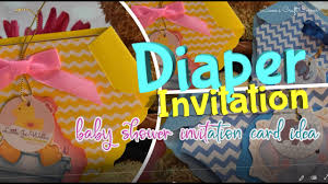 Looking for diaper shower invitations? Diy Diaper Invitation Baby Shower Baby Girl Baby Boy Youtube