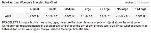 David Yurman Bracelet Size Chart Image Of Bracelet