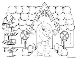 Keep your kids busy doing something fun and creative by printing out free coloring pages. Gingerbread House Olaf Frozen Coloring Pages Printable