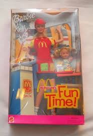 Barbie happy meal mcdonald's whitney doll w happy meal pack, tray, burger & surprise jewelry (1993). Mcdonalds Fun Time Barbie Kelly Dolls New 2001 Cute Set Fun Good Times Barbie